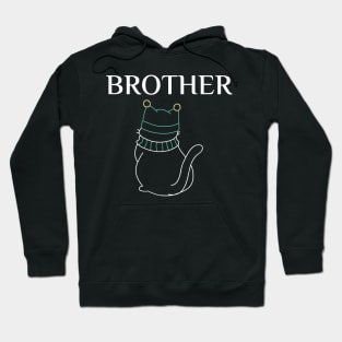 funny matching family cat design, brother Hoodie